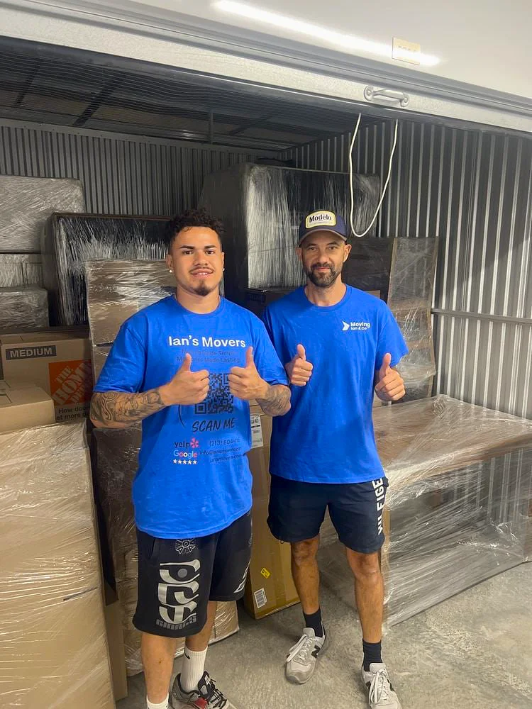 Ian's Movers crew member on a residential moving job