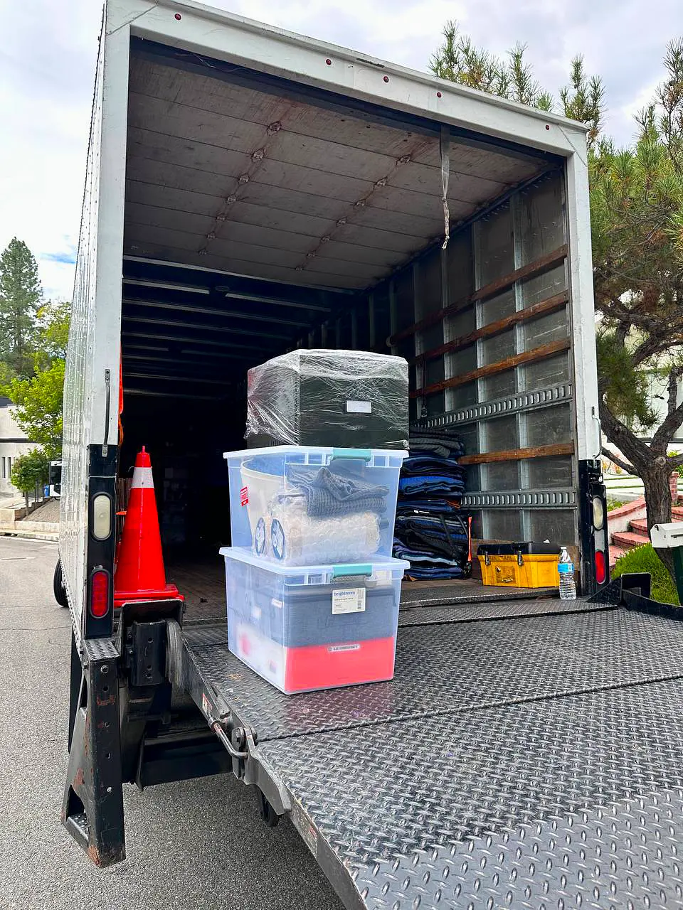 Loaded Ian's Movers truck